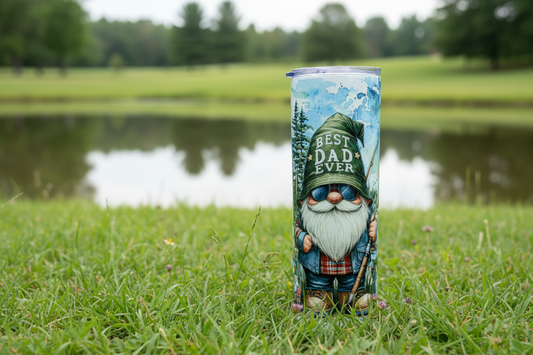 Best Dad Ever Gnome Tumbler by Pond