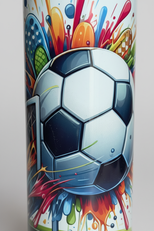 Football Tumbler Close-Up
