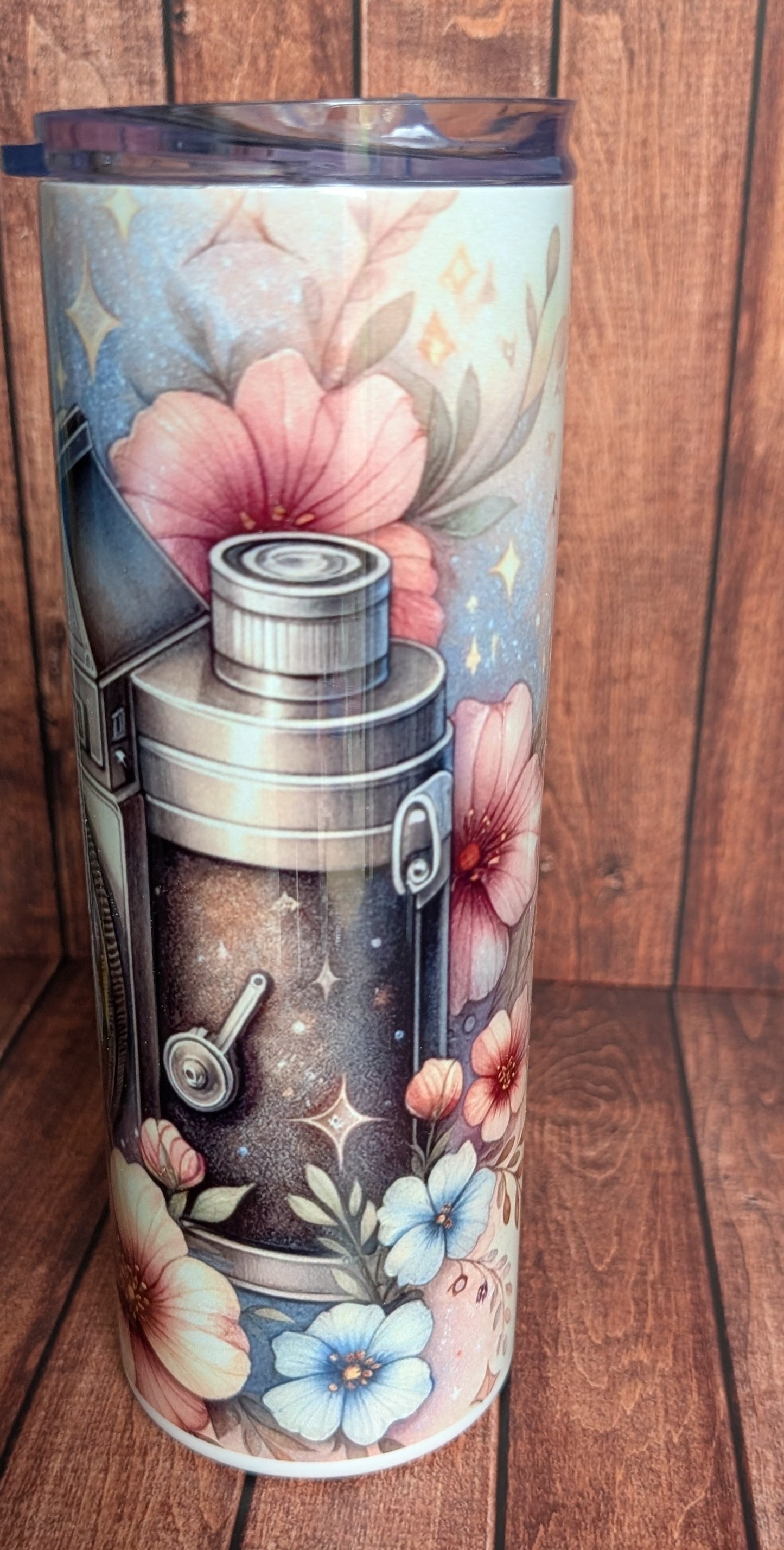 Camera With Flowers 20oz Tumbler