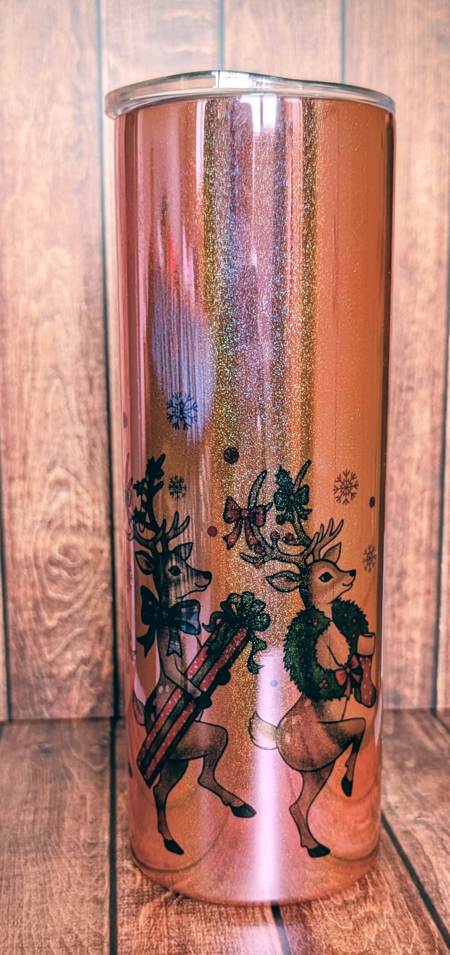 Reindeer 20oz Mirror Tumbler