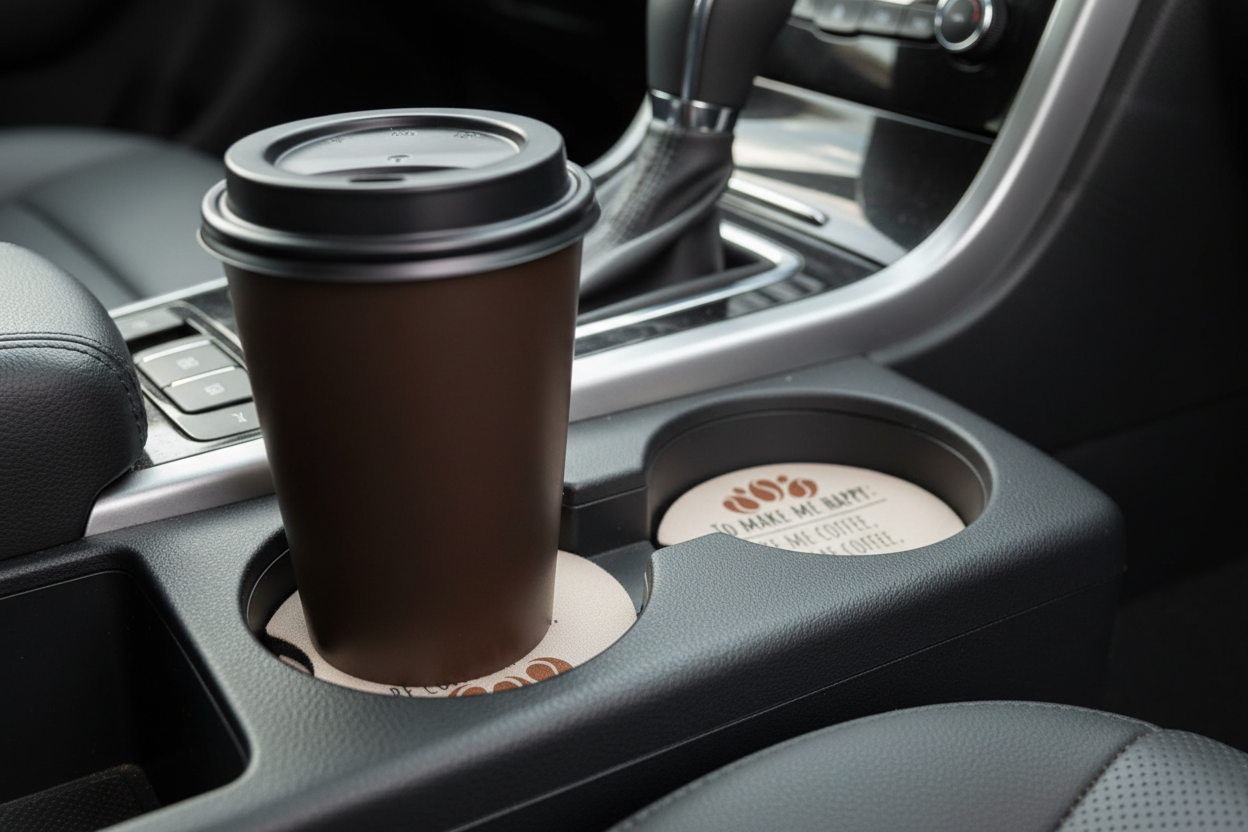 To Make Me Happy Coasters in Cup Holder