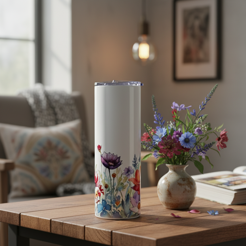 Water Colour Flower Tumbler Showcase