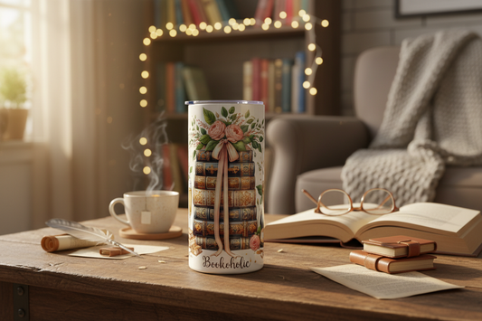 12oz Bookoholic Tumbler Showcase