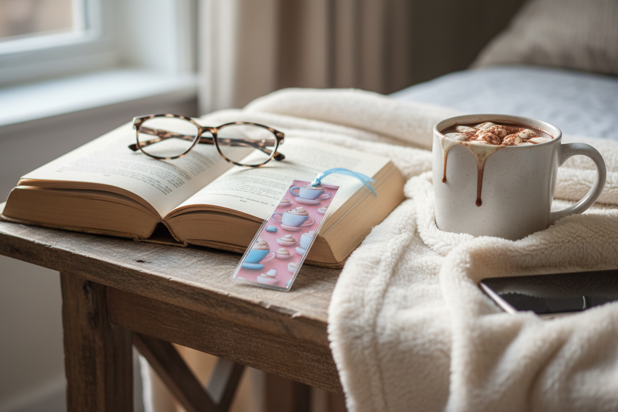 Chocolate Mug Bookmark Lifestyle