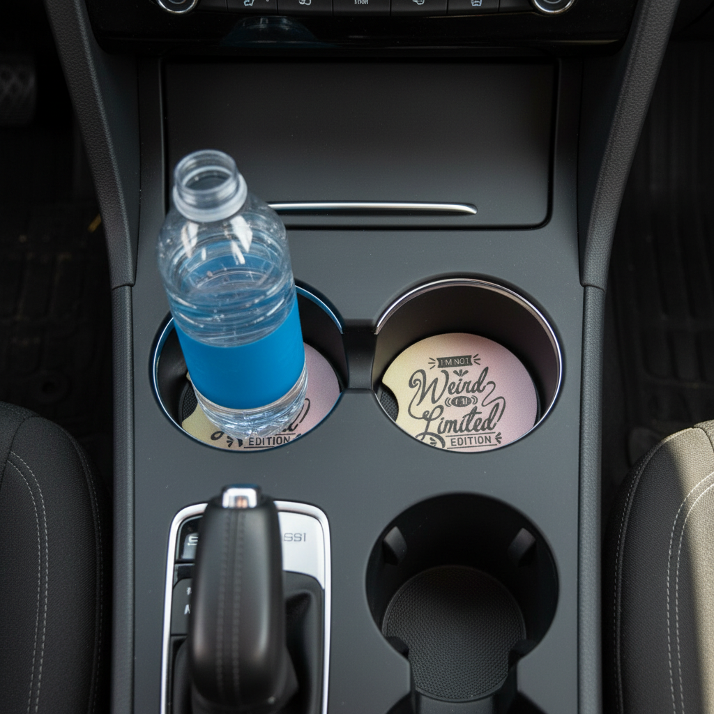 I'm Not Weird I'm Limited Edition Coasters in Cup Holders Overhead