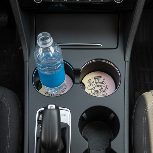 I'm Not Weird I'm Limited Edition Coasters in Cup Holders Overhead