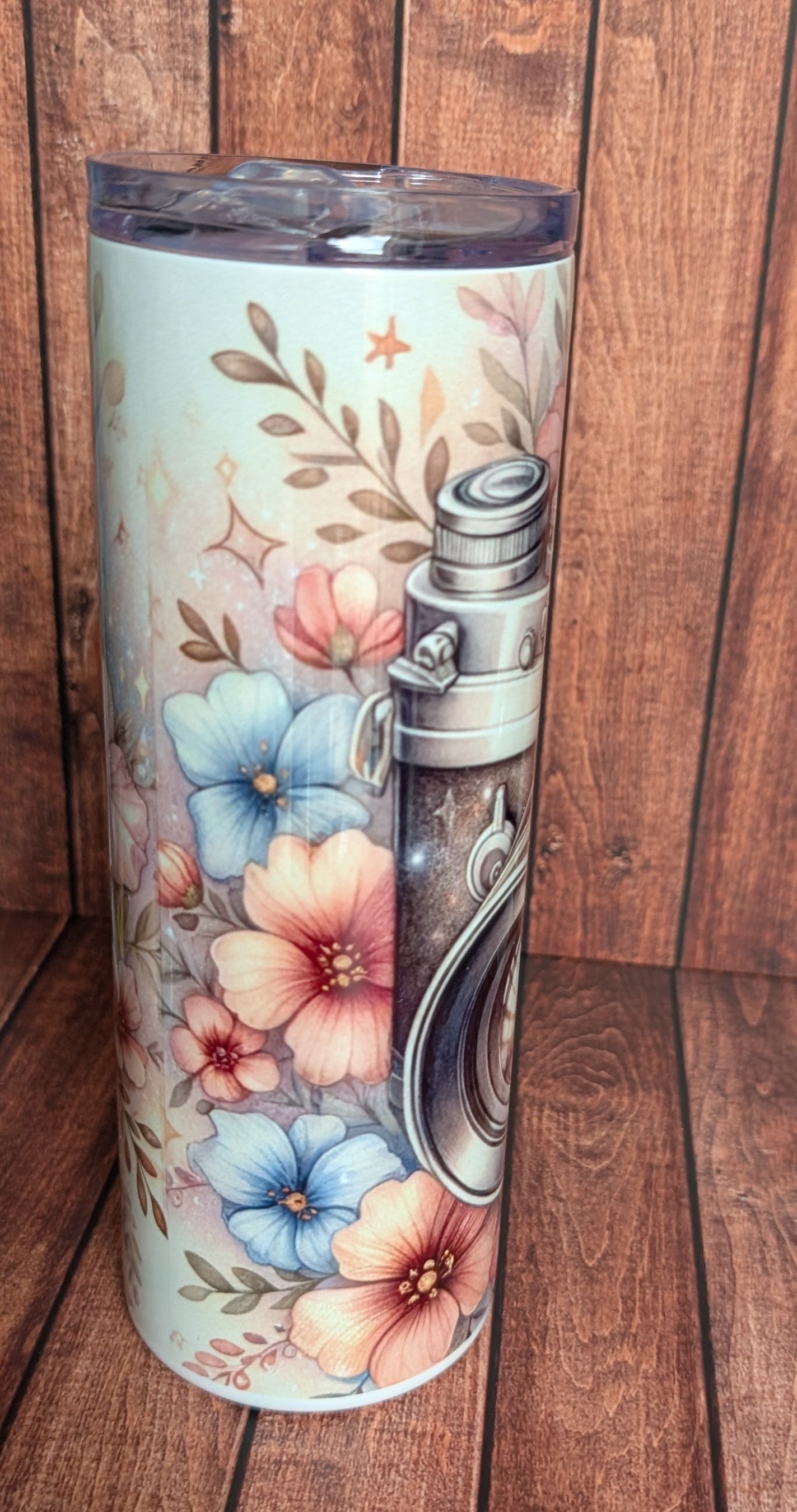Camera With Flowers 20oz Tumbler
