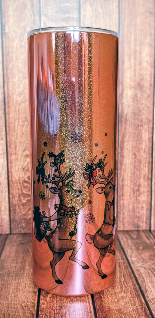 Reindeer 20oz Mirror Tumbler
