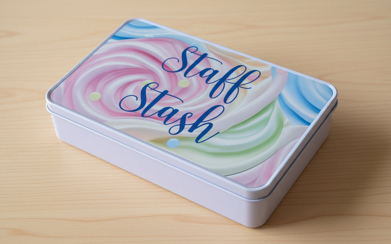 Custom White Metal Tin