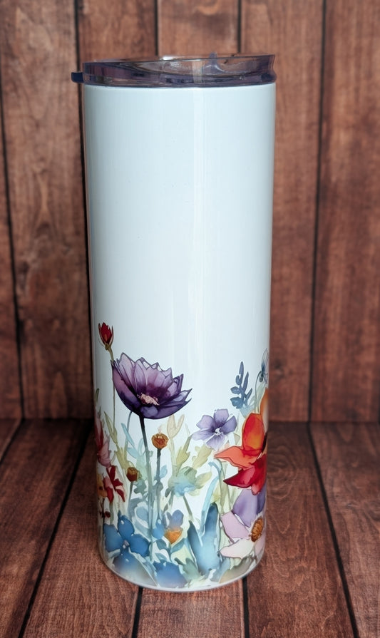 Water Colour Flower 20oz Tumbler